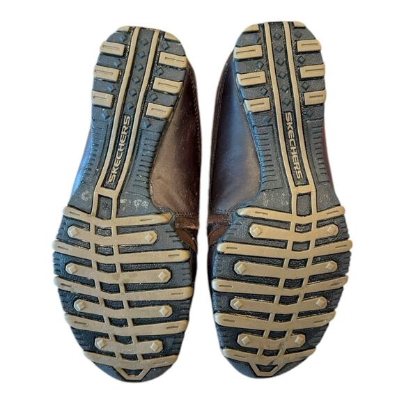 Skechers Women's Shoes Brown Leather Slip On Athletic Sneakers Size 6.5 - Picture 8 of 12